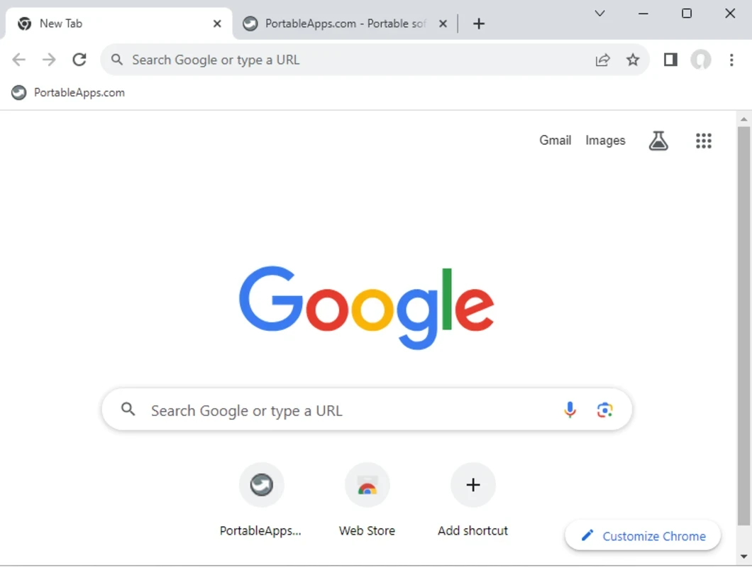 Google Chrome Portable – capture d'écran 1